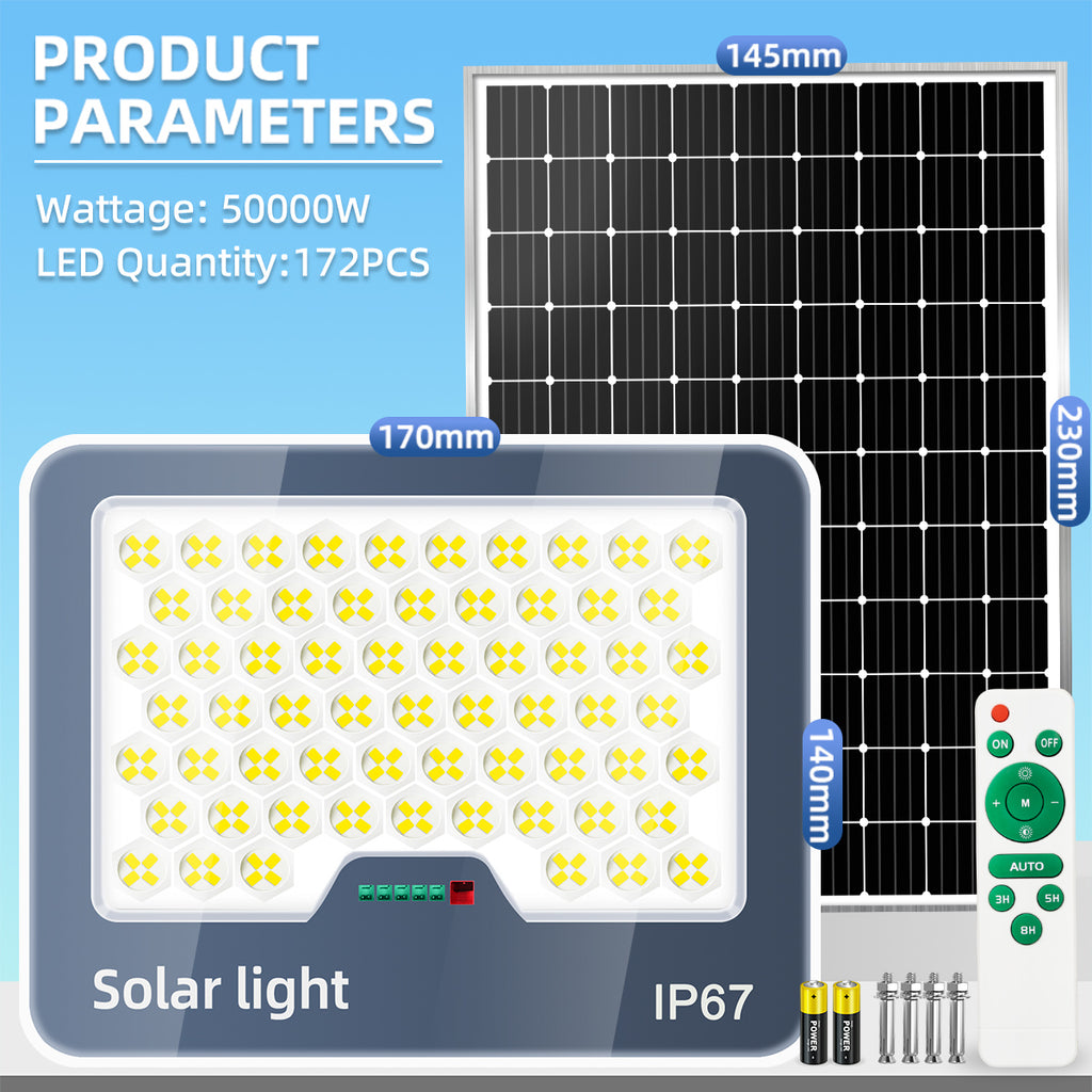 KKSKY Solar Light Outdoor Original Waterproof Flood Street Lights Heavy Duty With Panel