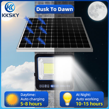 1000W solar street lights outdoor IP68 waterproof dusk to dawn auto charge by day auto light on night