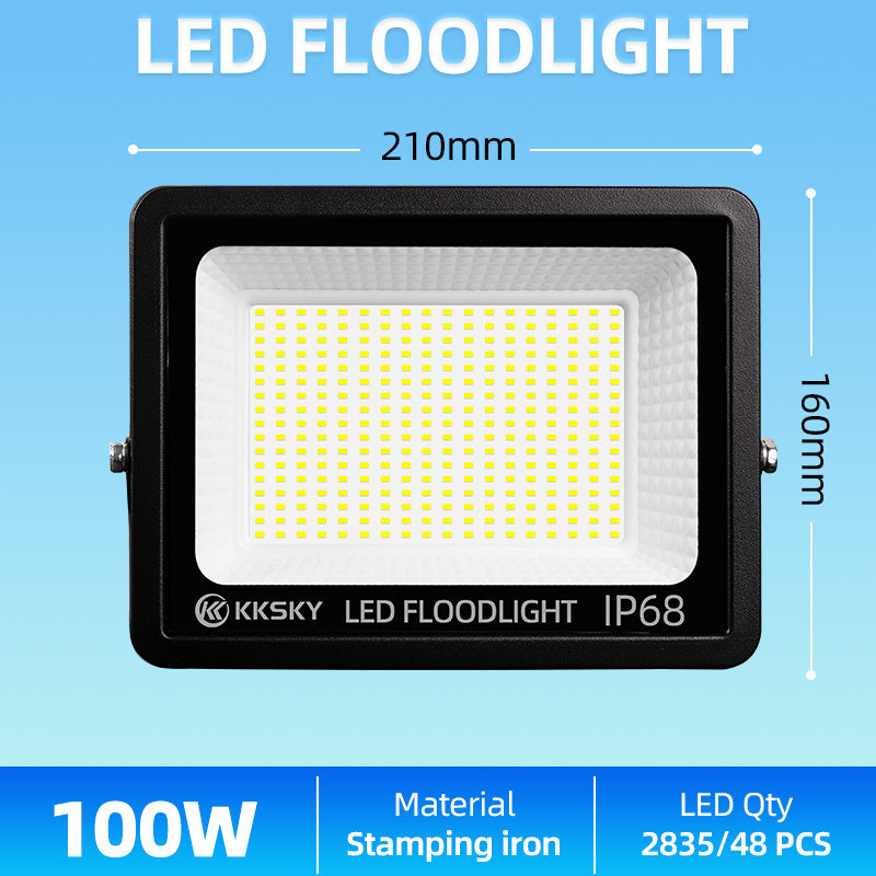 KKSKY 220V ELECTRIC Flood Light Led Outdoor Street Lamp Waterproof Spotlights 1000watts