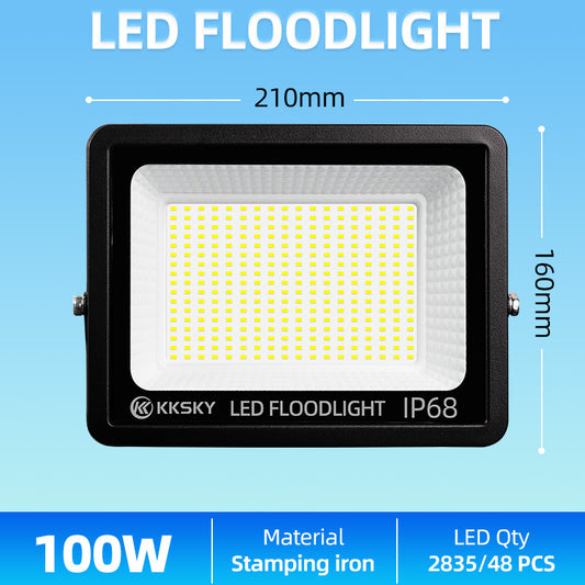KKSKY 220V ELECTRIC Flood Light Led Outdoor Street Lamp Waterproof Spotlights 1000watts