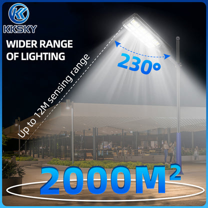 KKSKY Solar Street Light All In One Heavy Duty Outdoor Lighting Waterproof With Sensing