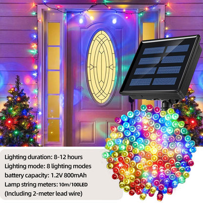 KKSKY Solar Fairy String Lights Christmas Light LED Bulb Hanging Outdoor Waterproof Garden PatioLamp