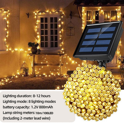 KKSKY Solar Fairy String Lights Christmas Light LED Bulb Hanging Outdoor Waterproof Garden PatioLamp