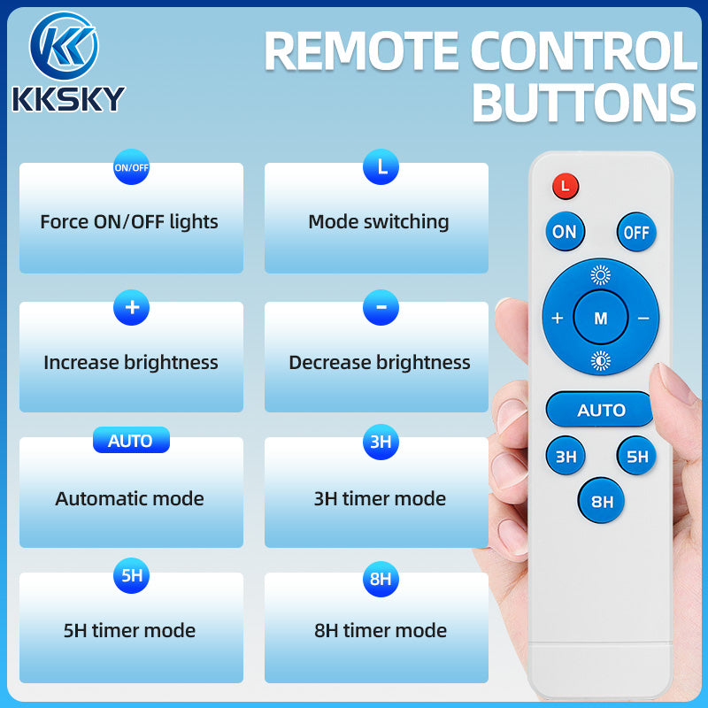 KKSKY Solar Light Outdoor Waterproof LED Flood Street Lights 10000W Original With Solar Panel Remote