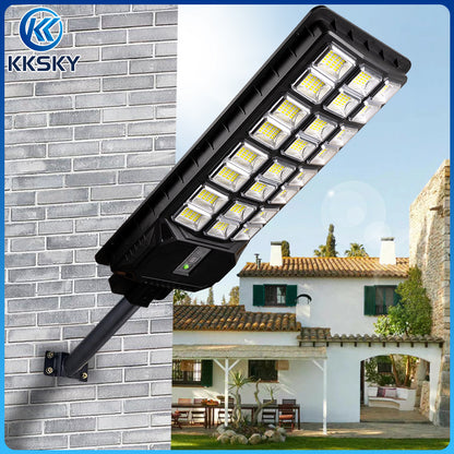 KKSKY Solar Street Light All In One Heavy Duty Outdoor Lighting Waterproof With Sensing