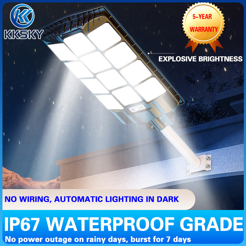 KKSKY Solar Street Light All In One Outdoor Waterproof IP67 LED Intelligent Lights control Heavy Duty