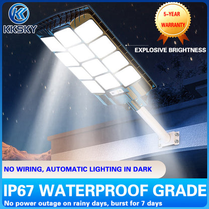 KKSKY Solar Street Light All In One Outdoor Waterproof IP67 LED Intelligent Lights control Heavy Duty