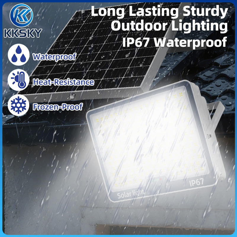 KKSKY Solar Light Outdoor Original Waterproof Flood Street Lights Heavy Duty With Panel