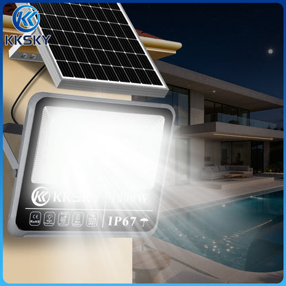 KKSKY original solar lights aluminum heavy duty with solar panel outdoor waterproof IP67 1000 watts
