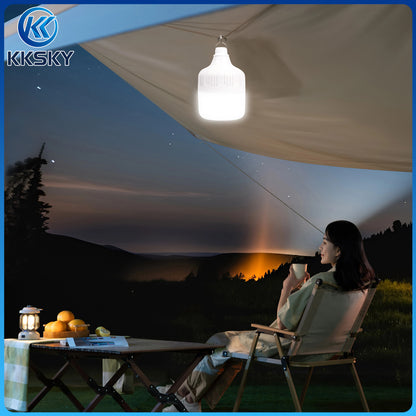 KKSKY Solar Light Bulb Outdoor Waterproof IP65 LED Portable Solar Emergency Camping Lights