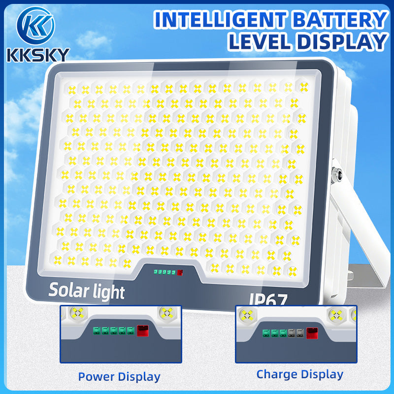 KKSKY Solar Light Outdoor Original Waterproof Flood Street Lights Heavy Duty With Panel