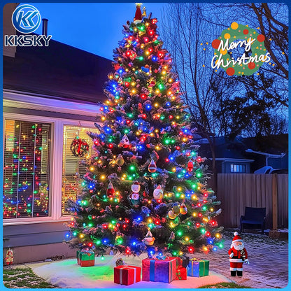 KKSKY Solar Fairy String Lights Christmas Light LED Bulb Hanging Outdoor Waterproof Garden PatioLamp