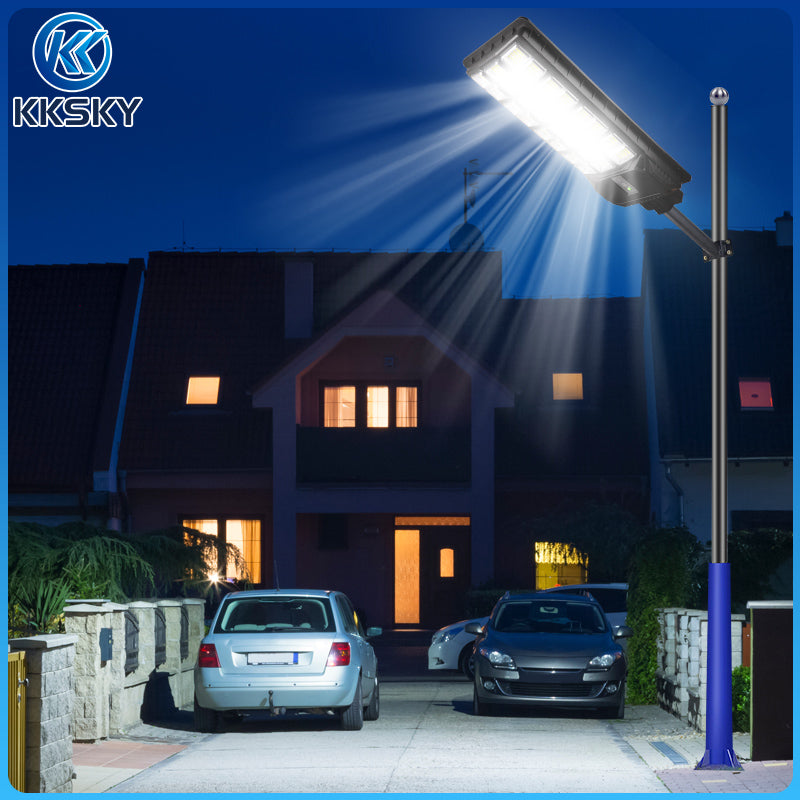 KKSKY Solar Street Light All In One Heavy Duty Outdoor Lighting Waterproof With Sensing
