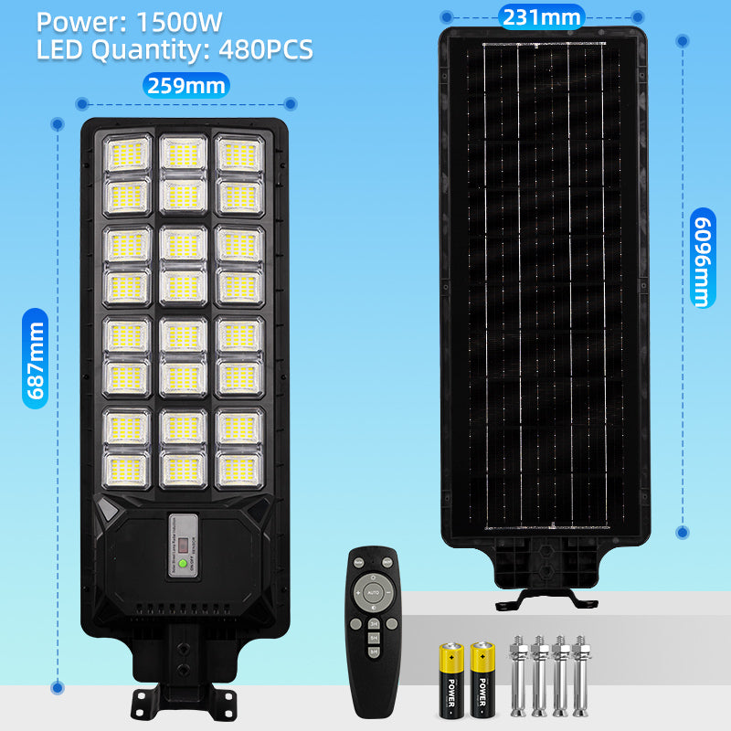 KKSKY Solar Street Light All In One Heavy Duty Outdoor Lighting Waterproof With Sensing