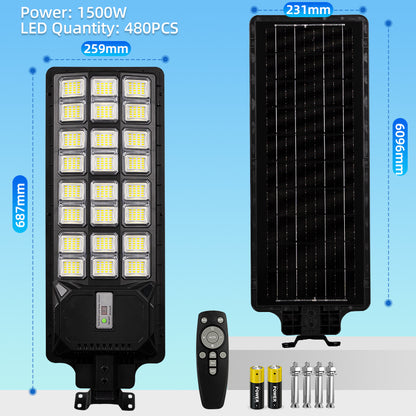 KKSKY Solar Street Light All In One Heavy Duty Outdoor Lighting Waterproof With Sensing