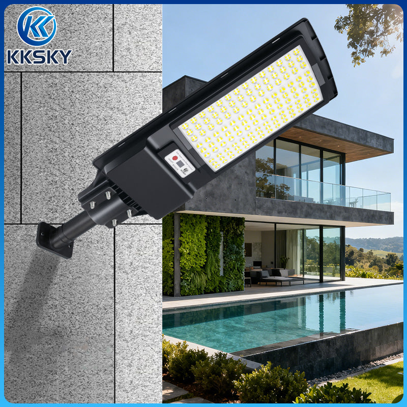 KKSKY Solar Street Light Outdoor Waterproof IP67 LED Lamp All in one sensor lights with panel