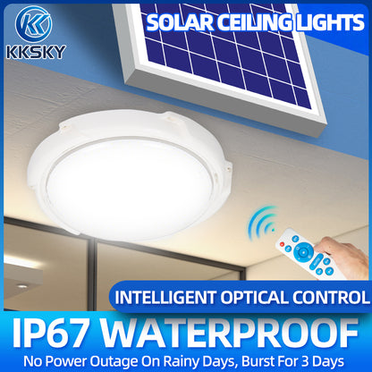 KKSKY Solar Ceiling Light Indoor LED Waterproof With Remot control 1000W Outdoor Lamp Bedroom Home