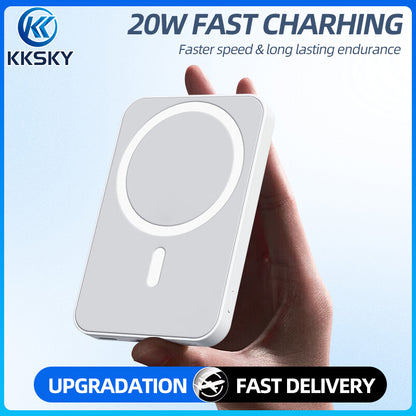 KKSKY Magnetic Wireless PowerBank Original 10000mAh mini Slim and Portable 15W Fast Charging Type C