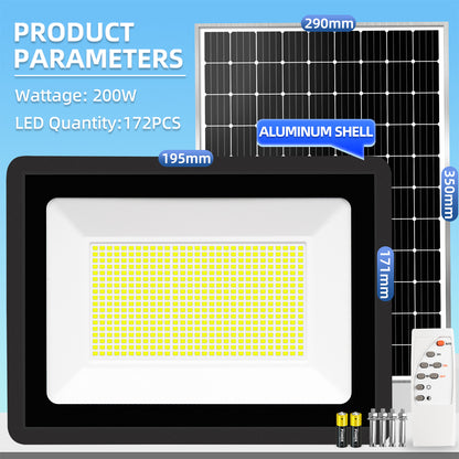 KKSKY Solar light Material Upgrade Metal Shell With Solar Panel Outdoor Waterproof LED Flood Lights
