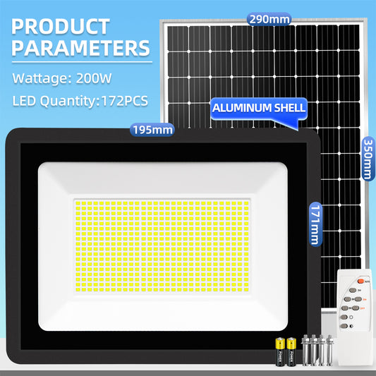 KKSKY Solar light Material Upgrade Metal Shell With Solar Panel Outdoor Waterproof LED Flood Lights