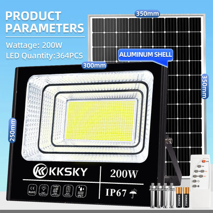 200W solar flood light for garden and yard use