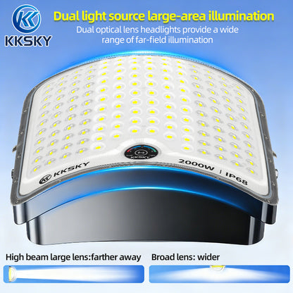 KKSKY New solar light metal shell outdoor waterproof automatic heavy duty original with solar panel