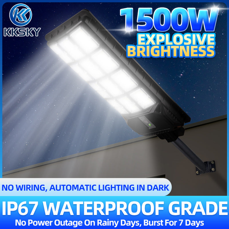 KKSKY Solar Street Light All In One Heavy Duty Outdoor Lighting Waterproof With Sensing
