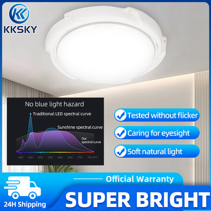 KKSKY Solar Ceiling Light Indoor LED Waterproof With Remot control 1000W Outdoor Lamp Bedroom Home