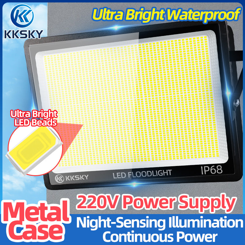 KKSKY 220V ELECTRIC Flood Light Led Outdoor Street Lamp Waterproof Spotlights 1000watts