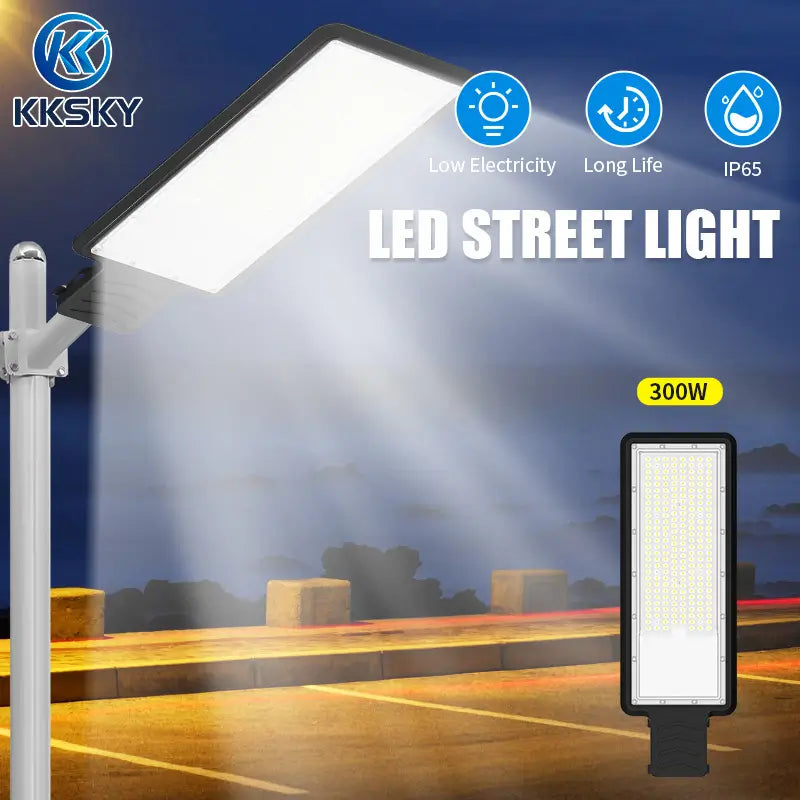 300w led electric flood outdoor waterproof light ip65 low electricity long life pole mount led street light for parking lot commercial outdoor lighting