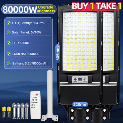KKSKY Solar Street Light Outdoor Waterproof IP67 LED Lamp All in one sensor lights with panel