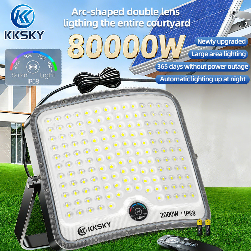 KKSKY New solar light metal shell outdoor waterproof automatic heavy duty original with solar panel