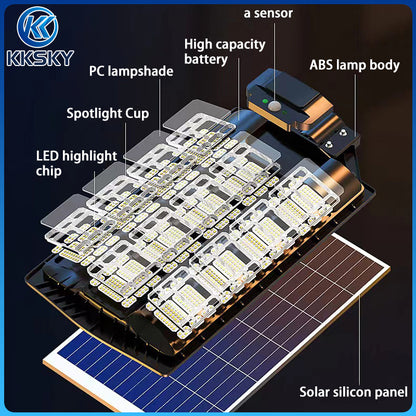 KKSKY Solar Street Light All In One Outdoor Waterproof IP67 LED Intelligent Lights control Heavy Duty