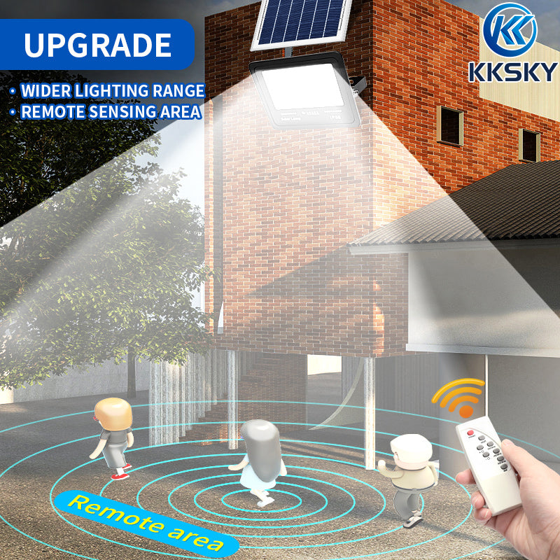 KKSKY Solar light Material Upgrade Metal Shell With Solar Panel Outdoor Waterproof LED Flood Lights