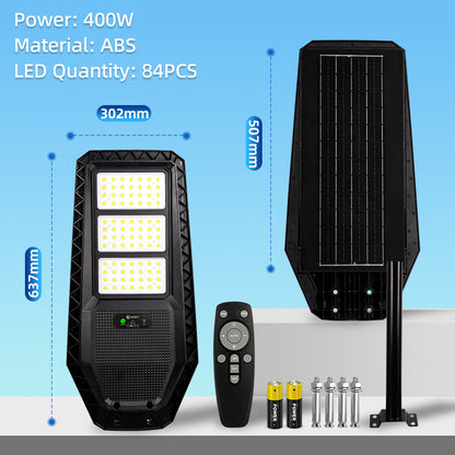 KKSKY Solar Street Lights All In One Outdoor Lighting Waterproof Heavy Duty With Sensor