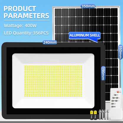 KKSKY Solar light Material Upgrade Metal Shell With Solar Panel Outdoor Waterproof LED Flood Lights