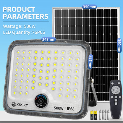 KKSKY New solar light metal shell outdoor waterproof automatic heavy duty original with solar panel