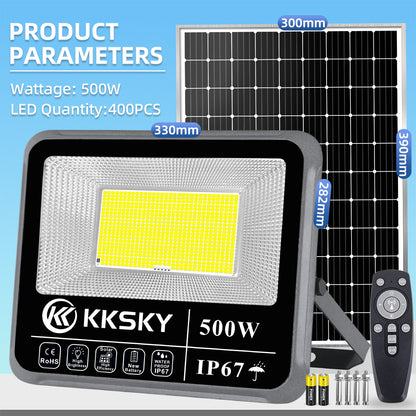 KKSKY original solar lights aluminum heavy duty with solar panel outdoor waterproof IP67 1000 watts