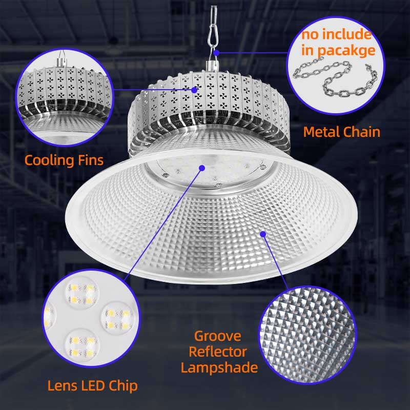 KKSKY High Bay Light LED IP65 Waterproof Warehouse Industrial Lamp Pendent lighting 100W 150W 200W