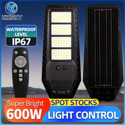 super bright solar street light ip67 waterproof with remote control light control outdoor parking light