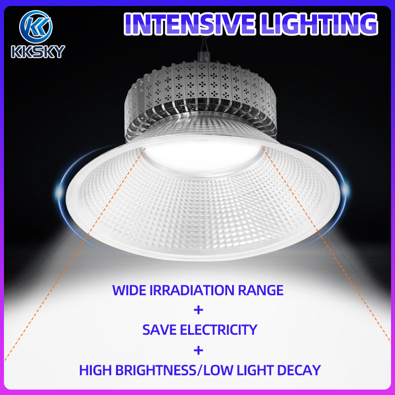 KKSKY High Bay Light LED IP65 Waterproof Warehouse Industrial Lamp Pendent lighting 100W 150W 200W