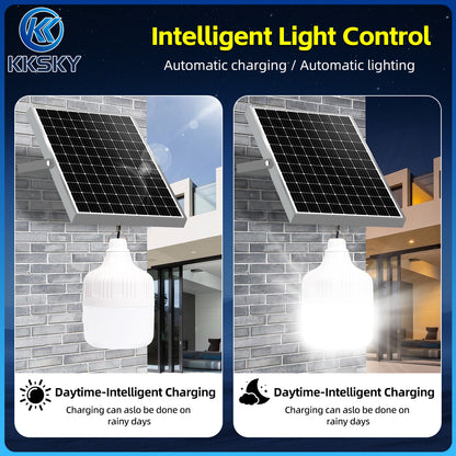 KKSKY Solar Light Bulb Outdoor Waterproof IP65 LED Portable Solar Emergency Camping Lights