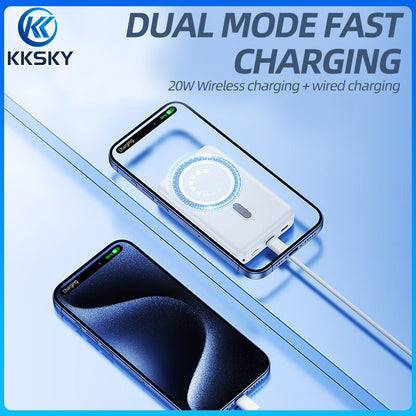KKSKY Magnetic Wireless PowerBank Original 10000mAh mini Slim and Portable 15W Fast Charging Type C