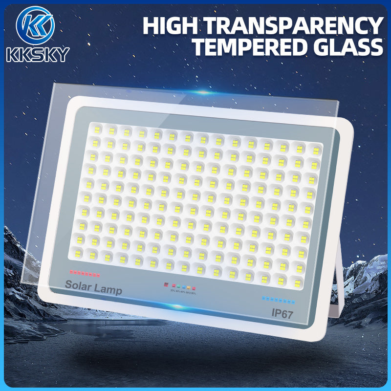 KKSKY Solar Light Outdoor Waterproof LED Flood Street Lights 10000W Original With Solar Panel Remote