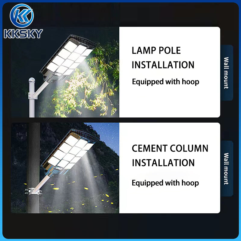 KKSKY Solar Street Light All In One Outdoor Waterproof IP67 LED Intelligent Lights control Heavy Duty