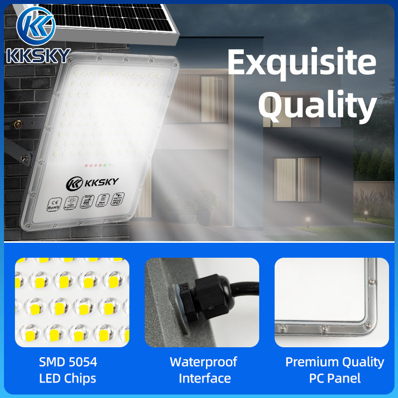 KKSKY Solar Light Metal Aluminum Shell Waterproof Outdoor Flood Street Lights 200 watts