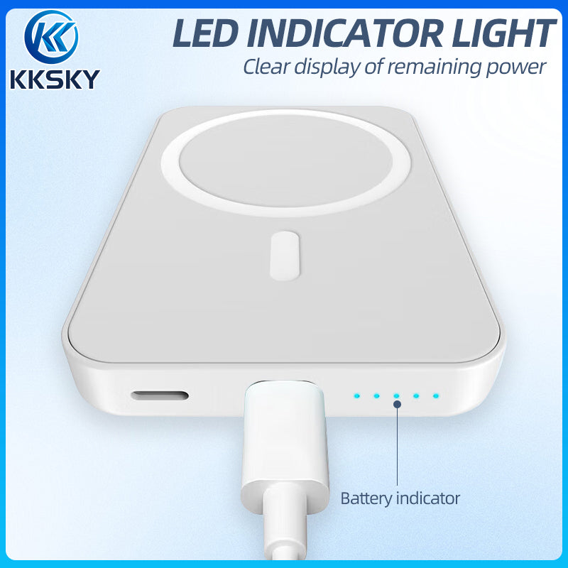 KKSKY Magnetic Wireless PowerBank Original 10000mAh mini Slim and Portable 15W Fast Charging Type C