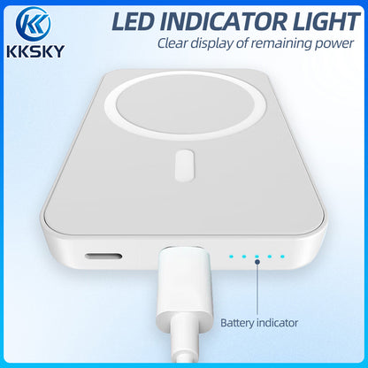 KKSKY Magnetic Wireless PowerBank Original 10000mAh mini Slim and Portable 15W Fast Charging Type C