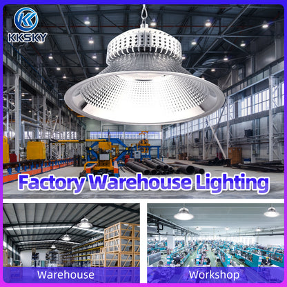 KKSKY High Bay Light LED IP65 Waterproof Warehouse Industrial Lamp Pendent lighting 100W 150W 200W