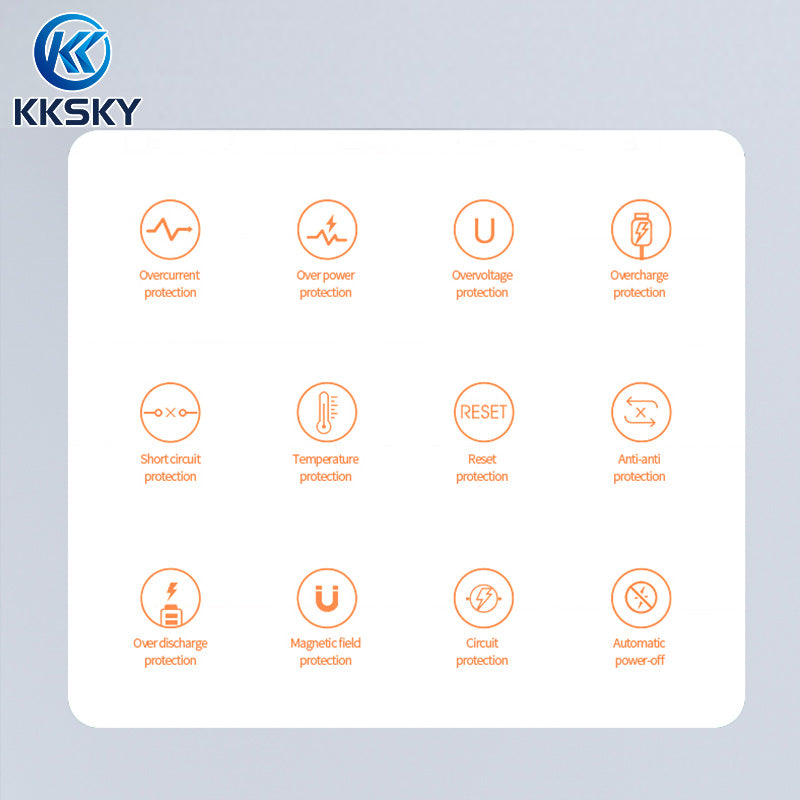 KKSKY powerbank original 10000mah MINI 100% 2.1A fast charge LED With Flash Light LCD Mobile power